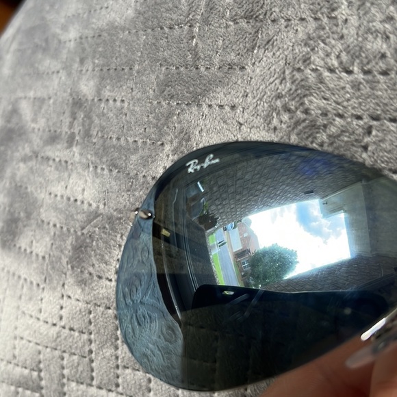 RAYBAN 3449 in silver and blue reflective aviators - Picture 9 of 11